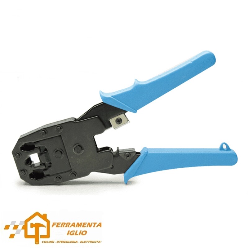 Pinza Pluggatrice per Connettori US Plug RJ6 RJ11 RJ45 Tagliacavo Pressacavo