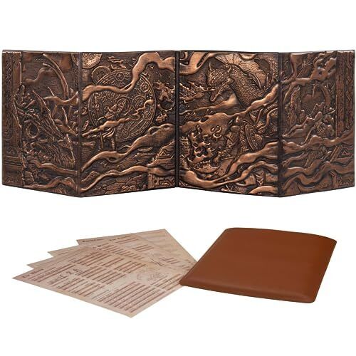 DND Schermo del Dungeon Master 5e - D&D DM Screen 3D in Ecopelle con (v7l)