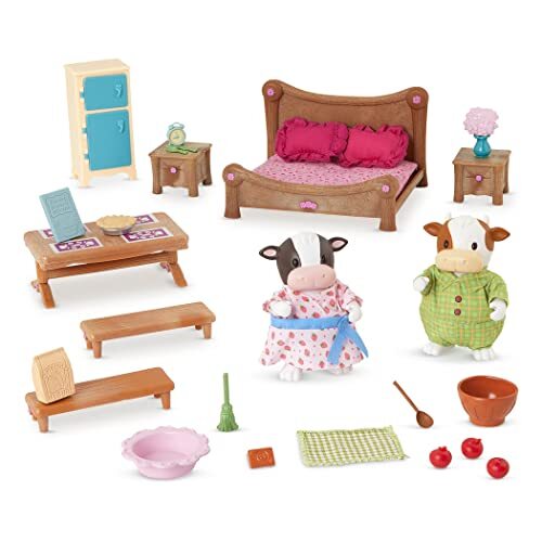 Li’l Woodzeez Lil Woodzeez – Dollhouse Furniture Toy Kitchen Playset (K1B)