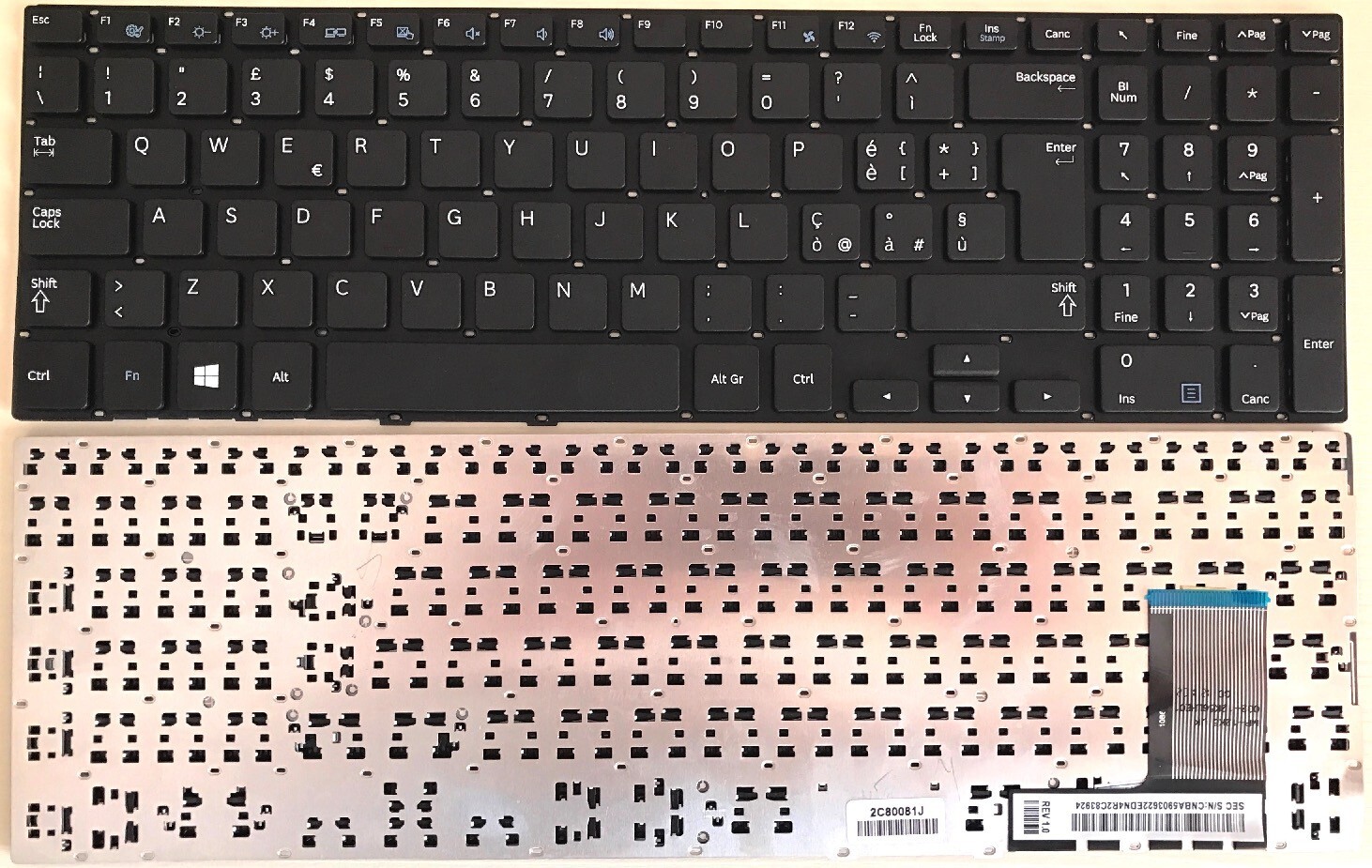 Tastiera Italiana compatibile con Samsung NP370R5E NP450R5V NP470R5E NP510R5E NP