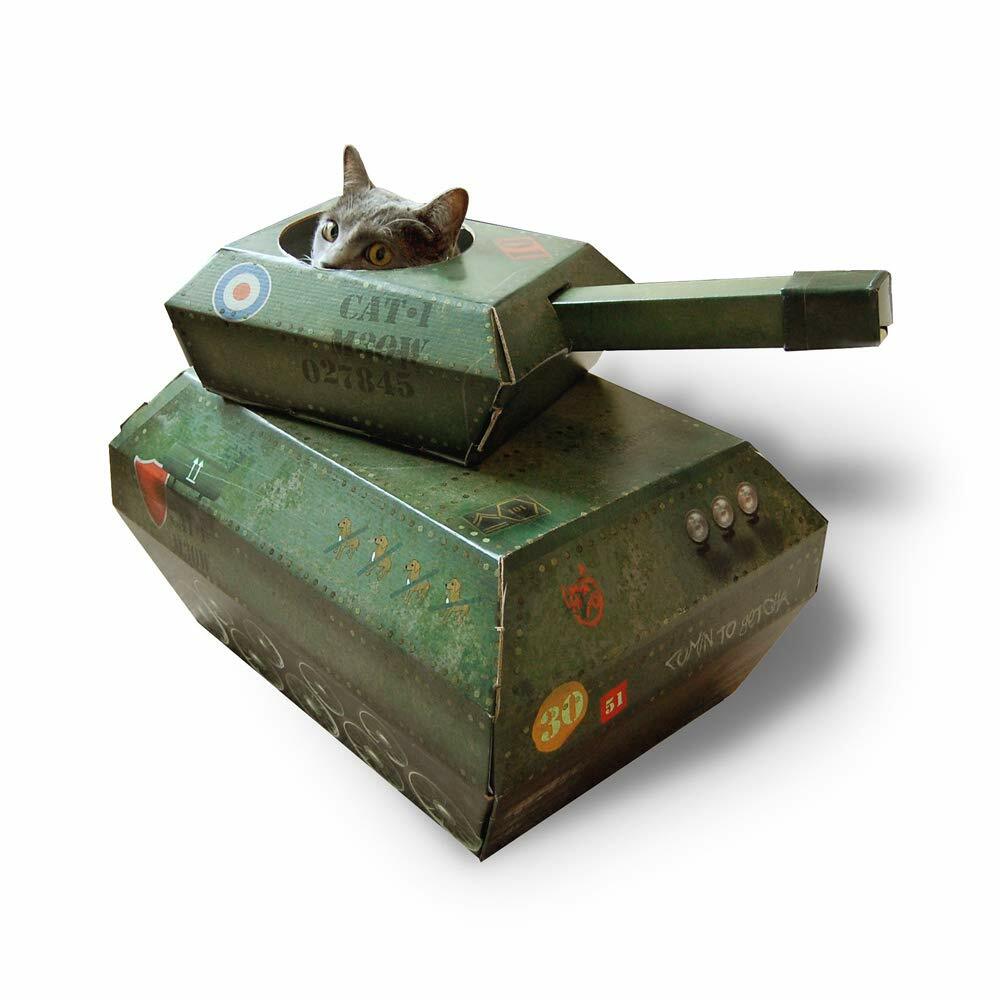 SUCK UK Tiragraffi per Gatti, Cartone, Army Green, m (h0C)