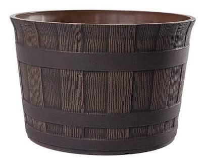 Jinfa 1 Vaso per piante e fiori in plastica effetto legno | Color (o8e)