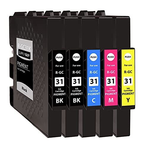 Supply Guy 5 cartucce compatibile con Ricoh GC-31 Multipack per Aficio GX (u6W)