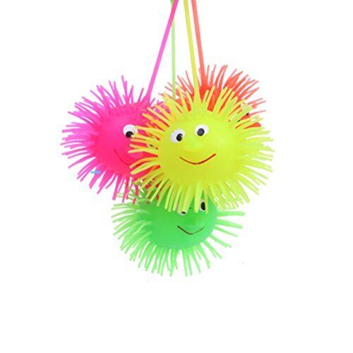 TOYMYTOY 5pcs Glow Ball Glow Riccio Elasticità Flash-Capelli Palla (U9u)