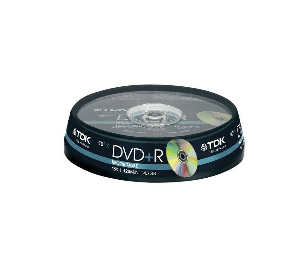 TDK DVD+R RECORDABLE 16X - 120MIN - 4.7GB - 10PK