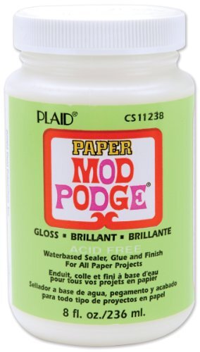 MOD Podge 236 ml Paper Gloss Waterbase Sealer/Glue And Finish, Clear (m0h)