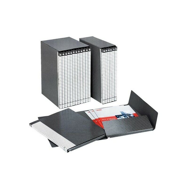 Gruppo di 12 cartelle Delso Line ESSELTE - dorso 1.5 - 25x32 cm - BIANCO/GRIGIO