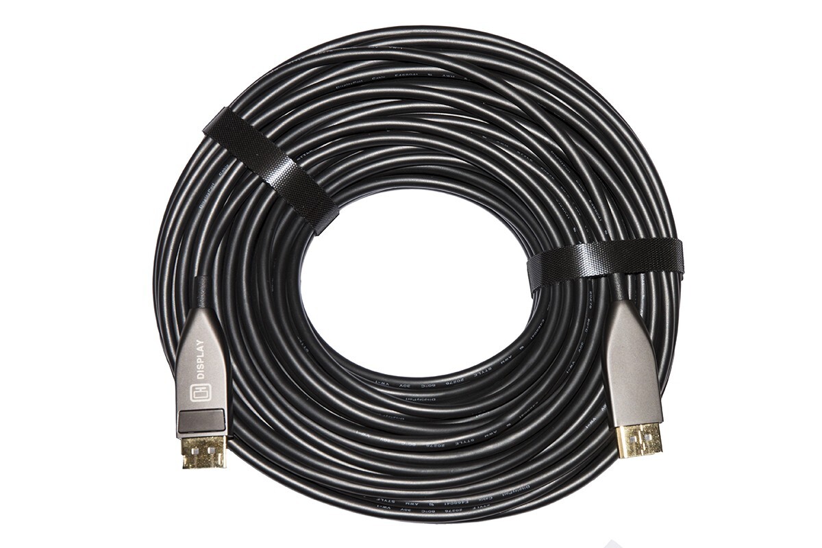 CAVO VIDEO AOC FIBRA OTTICA COLLEGAMENTO DISPLAYPORT 1.2 4K60HZ ULTRA HD MT 80