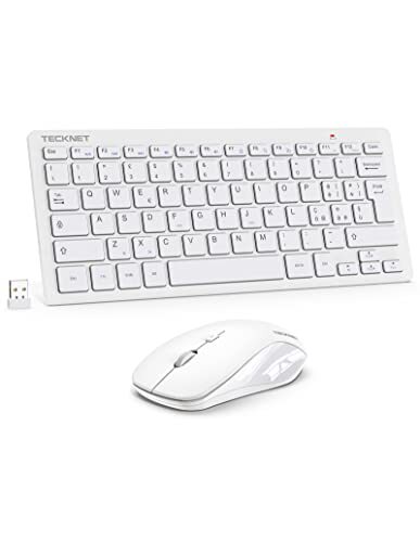 TECKNET Set Tastiera e Mouse Wireless, Tastiera Wireless 2.4G e Mouse (L1D)
