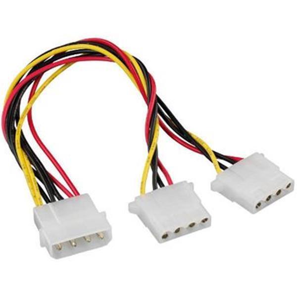 Cavo Sdoppiatore Alimentatore da Molex 5,25 (M) a 2 Molex 5,25 (F)