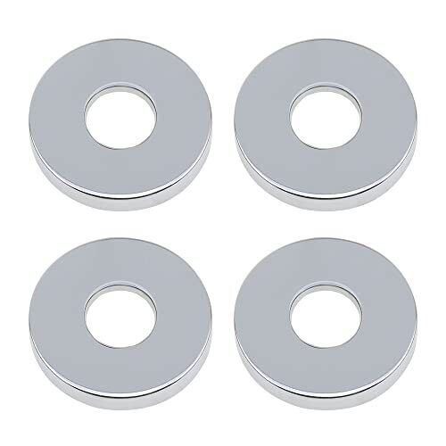 PLCatis 4Pz Copri Tubo Cromato 26,5mm in Acciaio Inox Rosetta per (y1z)