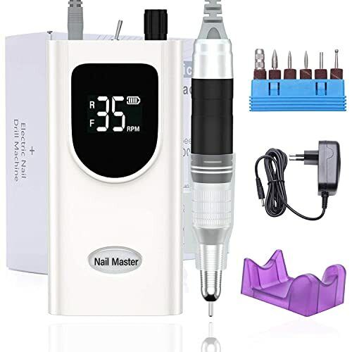 Delanie Fresa per Unghie Professionale, Portatile e Ricaricabile 35000 (A9W)