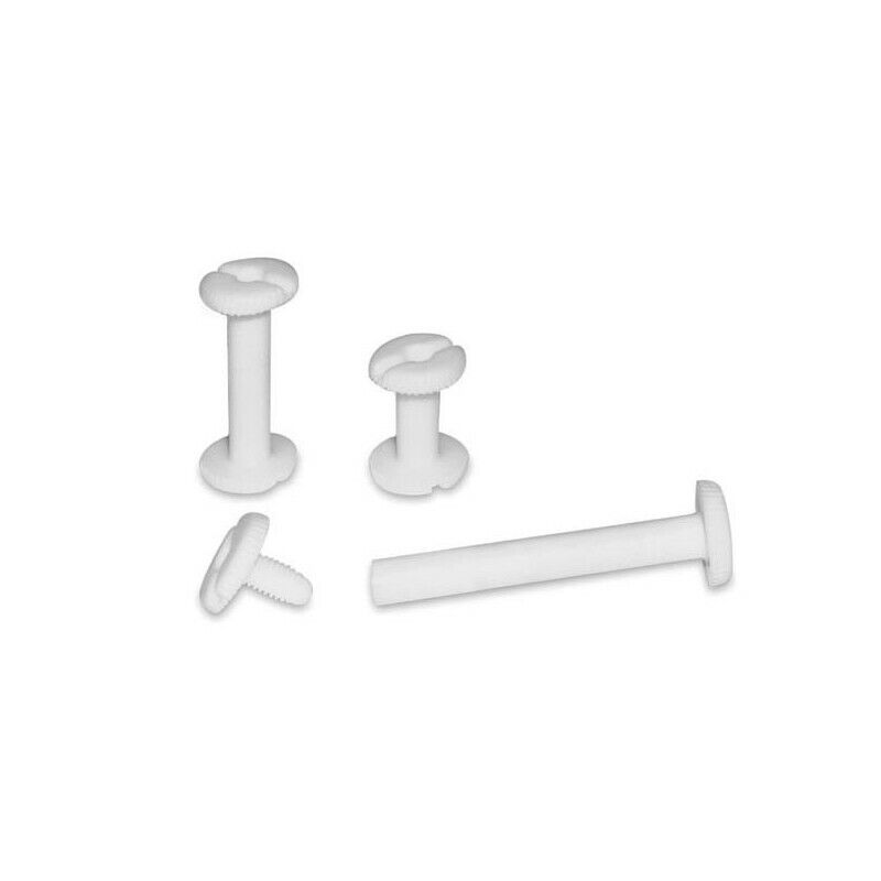 Busta 20 Viti Sepolte 10 mm in Plastica Bianca CWR 6301. Viti in plastica Bianca