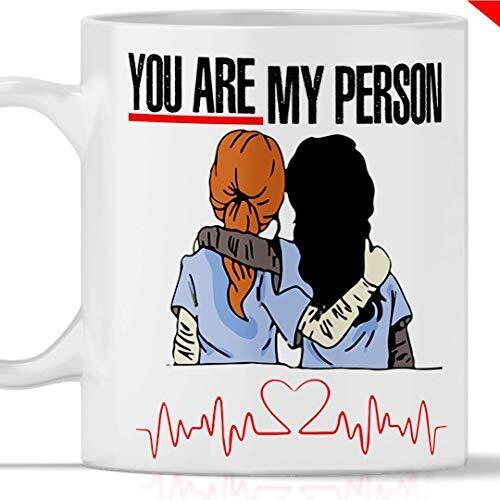 Tazza Grey's Anatomy YOU ARE MY PERSON. Gadget mug greys anatomy tributo (Q9C)