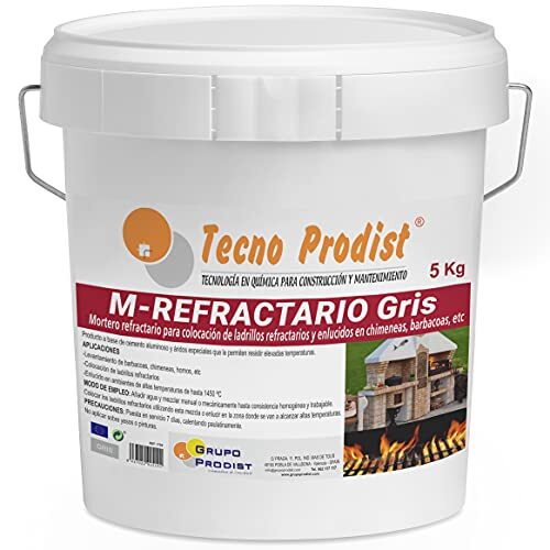 M-REFRACTARIO GRIS di Tecno Prodist - (5 kg) Malta refrattaria speciale (k7j)