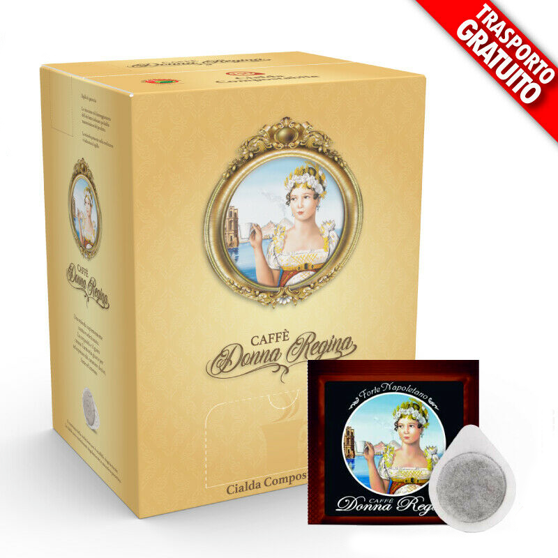 Caffè Donna Regina 50 Cialde ESE 44 mm Carta Filtro FORTE NAPOLETANO Borbone