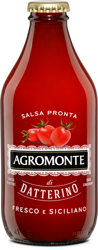 SALSA PRONTA DI POMODORO DATTERINO ROSSO SICILIANO AGROMONTE PASSATA SUGO 330 gr