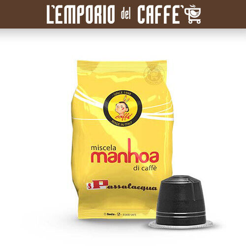 100 Capsule Caffe Passalacqua Miscela Manhoa Compatibili Nespresso Arabica