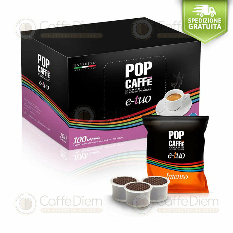 Pop Caffè 100 Capsule Cialde Compatibili AROMA VERO * : ALEX  CHIC INTENSO E-Tuo