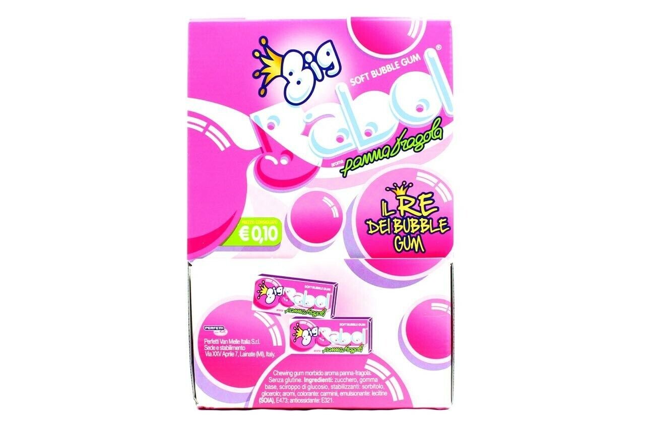 BIG BABOL MEGA ONE PANNA FRAGOLA - GOMMA DA MASTICARE -Perfetti  50  PEZZI