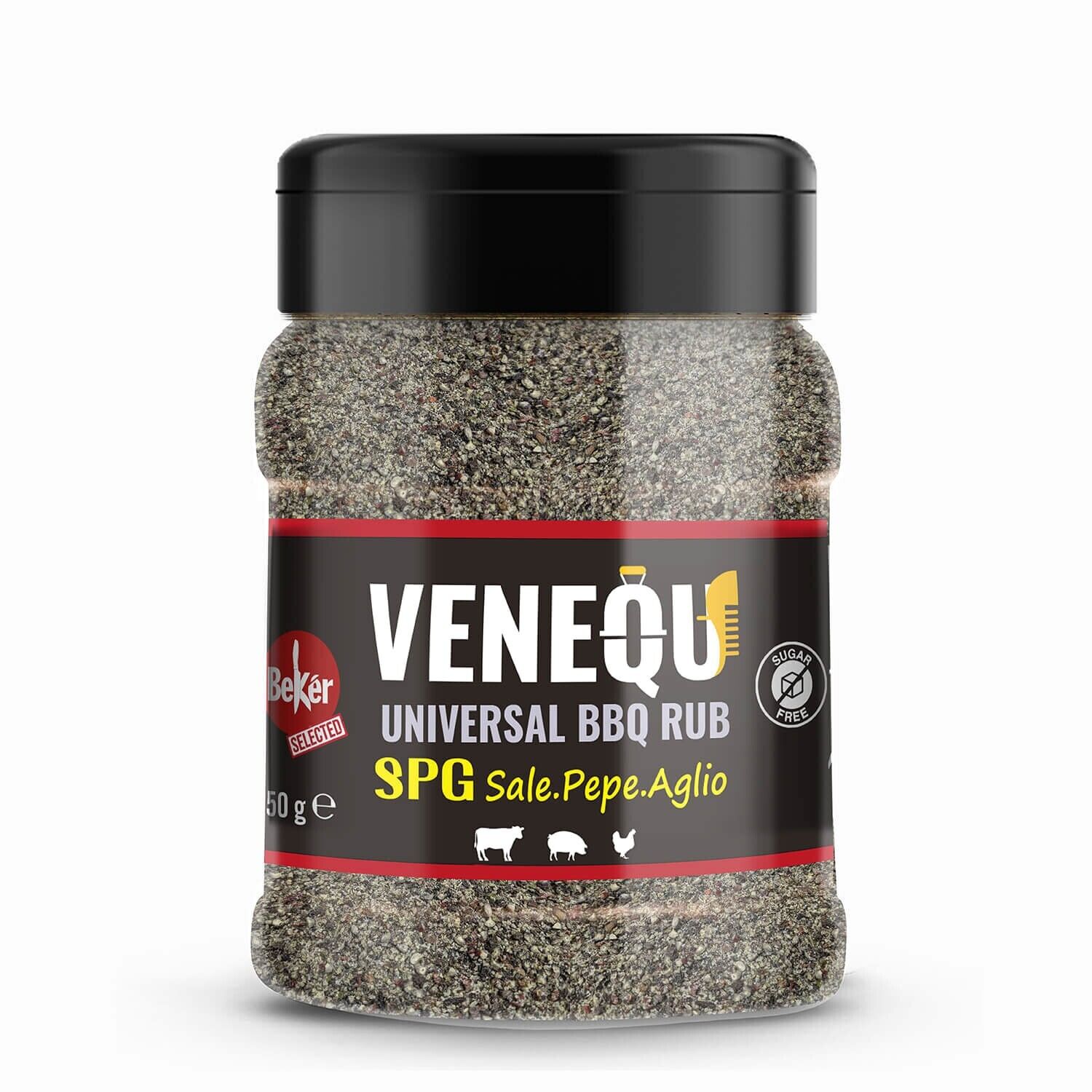 VENEQU UNIVERSAL BBQ RUB SPG SALE PEPE AGLIO 150 GR