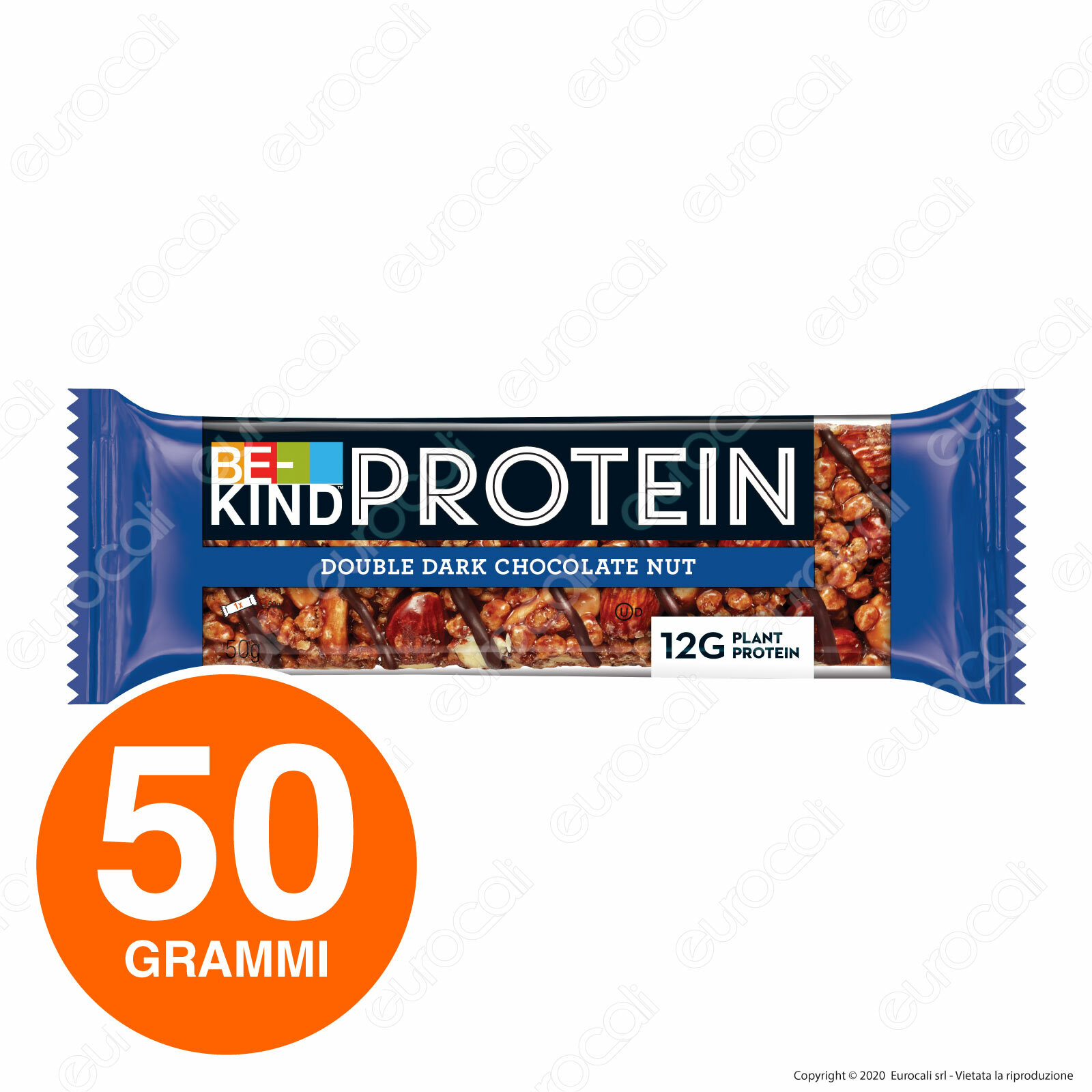 Be-Kind Protein Cioccolato Fondente Frutta Secca Sale Marino - Barretta da 50g•