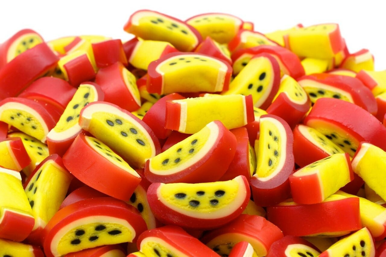 CARAMELLE FRUTTO DELLA PASSIONE A FETTE REGALIZ GOMMOSA  - VIDAL- 100 GR