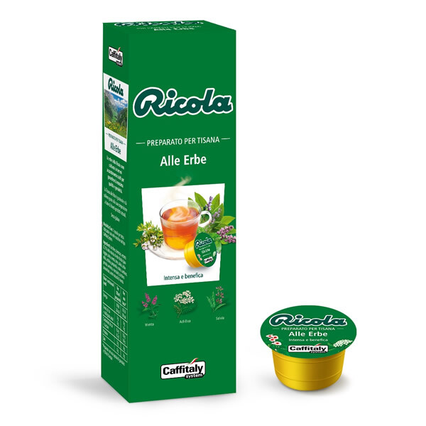 Caffè Caffitaly Ricola TISANA ERBE SVIZZERE 10 Capsule - 100% Originale