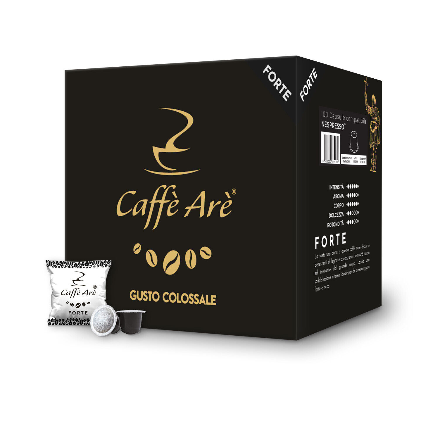 Arè Capsule Compatibili Nespresso Miscela Forte Conf. 100pz