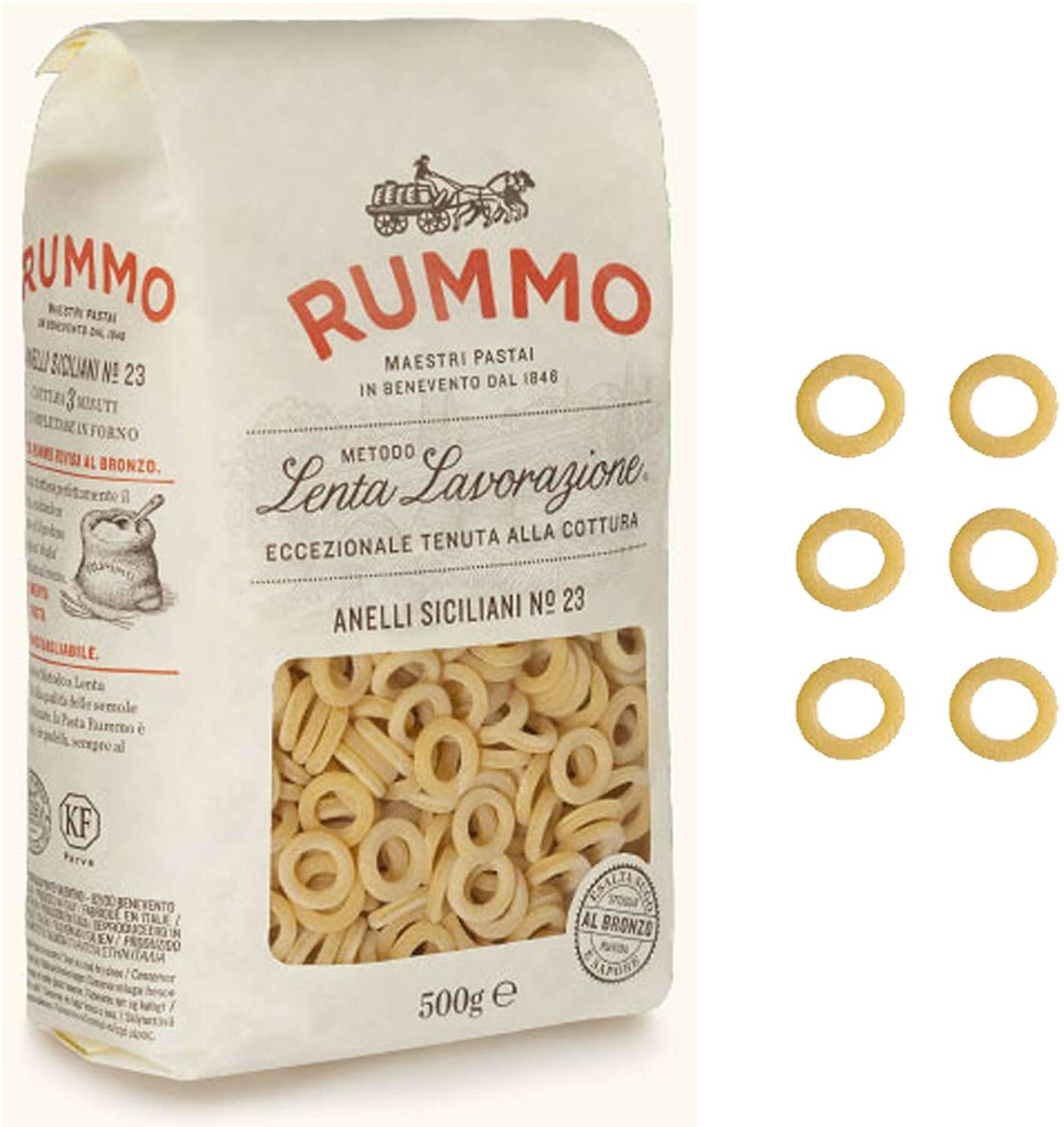 PASTA RUMMO ANELLI SICILIANI PASTA DI SEMOLA ITALIANA ANELLETTI AL FORNO 500 gr