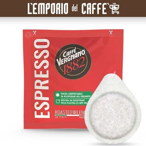450 Cialde Caffe Vergnano Miscela Espresso Rosso Red dal Gusto Pieno e Corposo