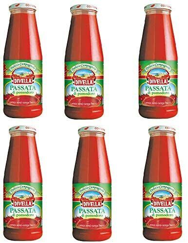DIVELLA PASSATA DI POMODORO CORPOSA 100% ITALIANO 6 BOTTIGLIE DA 700gr