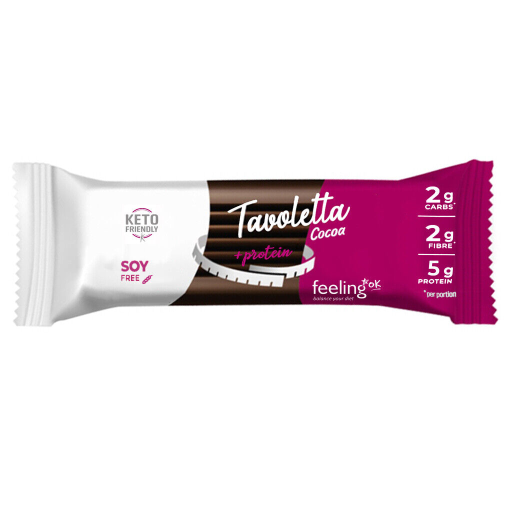 FEELING OK TAVOLETTA CACAO + PROTEIN 20 GR