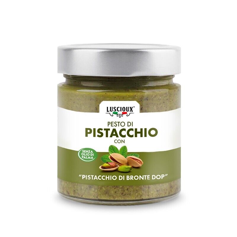 Pesto al Pistacchio con "Pistacchio Verde di Bronte DOP" Vaso_Elegance_200g