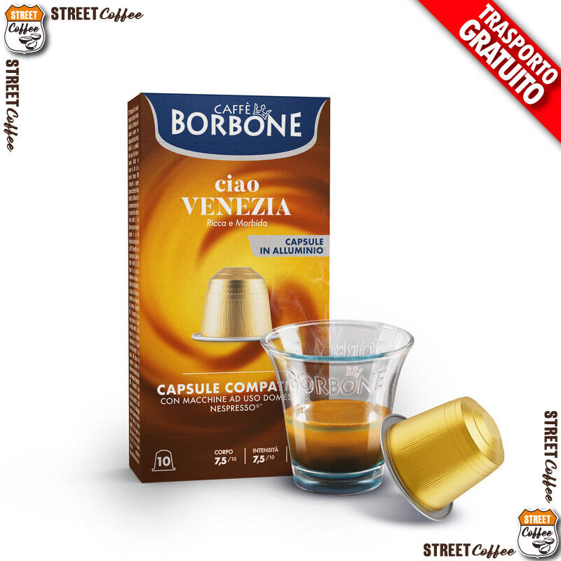 200 Capsule Borbone Alluminio COMPATIBILI macchine Nespresso® Miscela VENEZIA*