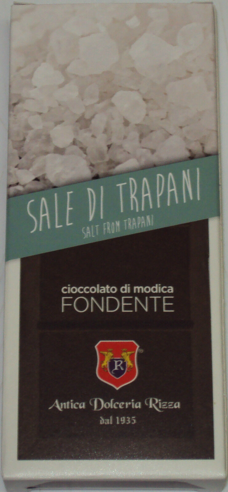 CIOCCOLATO DI MODICA SALE DI TRAPANI ANTICA DOLCERIA RIZZA DAL 1935  200G