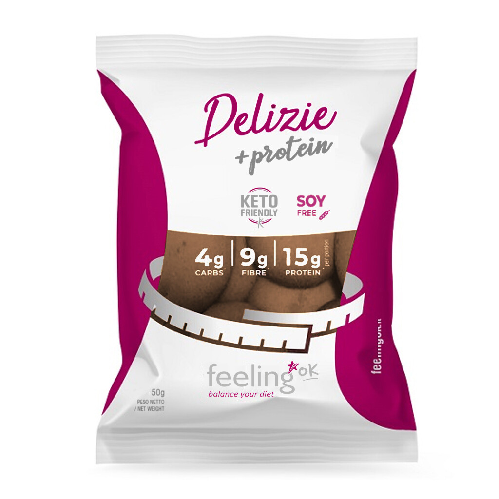 FEELING OK DELIZIE + PROTEIN 50 GR Cacao