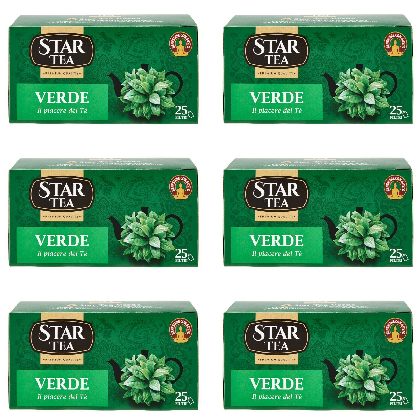 150 filtri STAR TEA Tè Verde The dal gusto delicato e rinfrescante Tisana calda