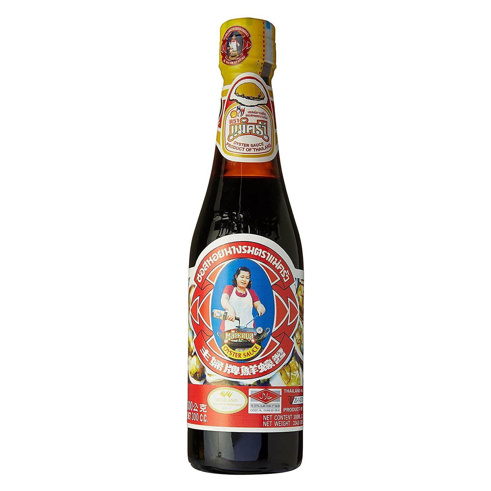 Salsa d' Ostrica Maekrua Oyster Sauce Bottiglia di Vetro da 300 ml Condimento