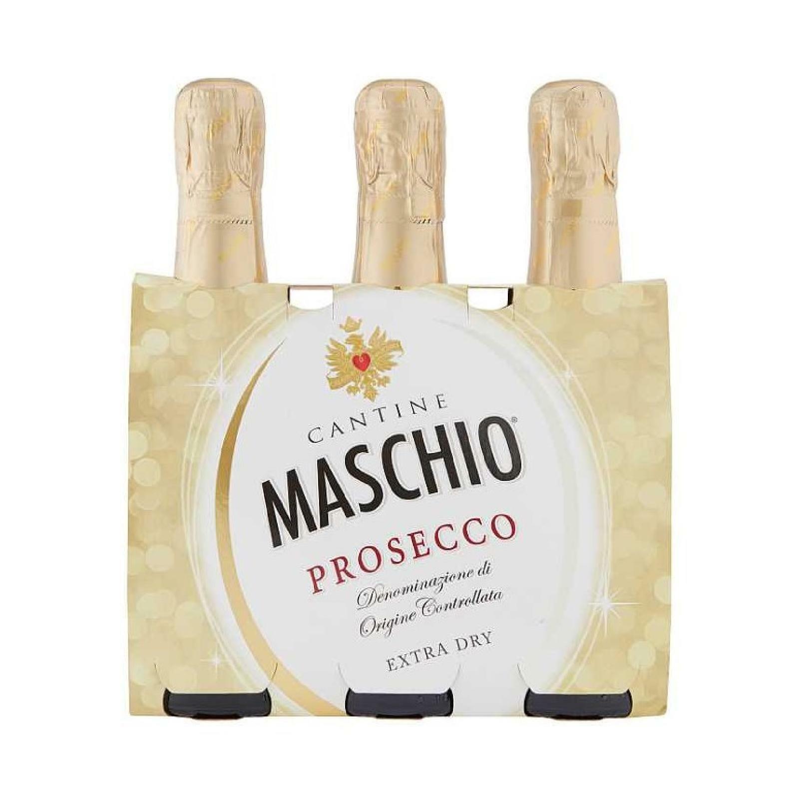3 BOTTIGLIE DI PROSECCO MASCHIO PROSECCO EXTRA DRY 200 ML ORIGINE CONTROLLATA