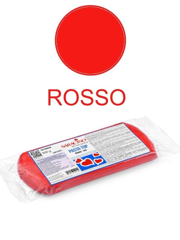 PASTA DI ZUCCHERO TOP SARACINO ROSSA 500 GR