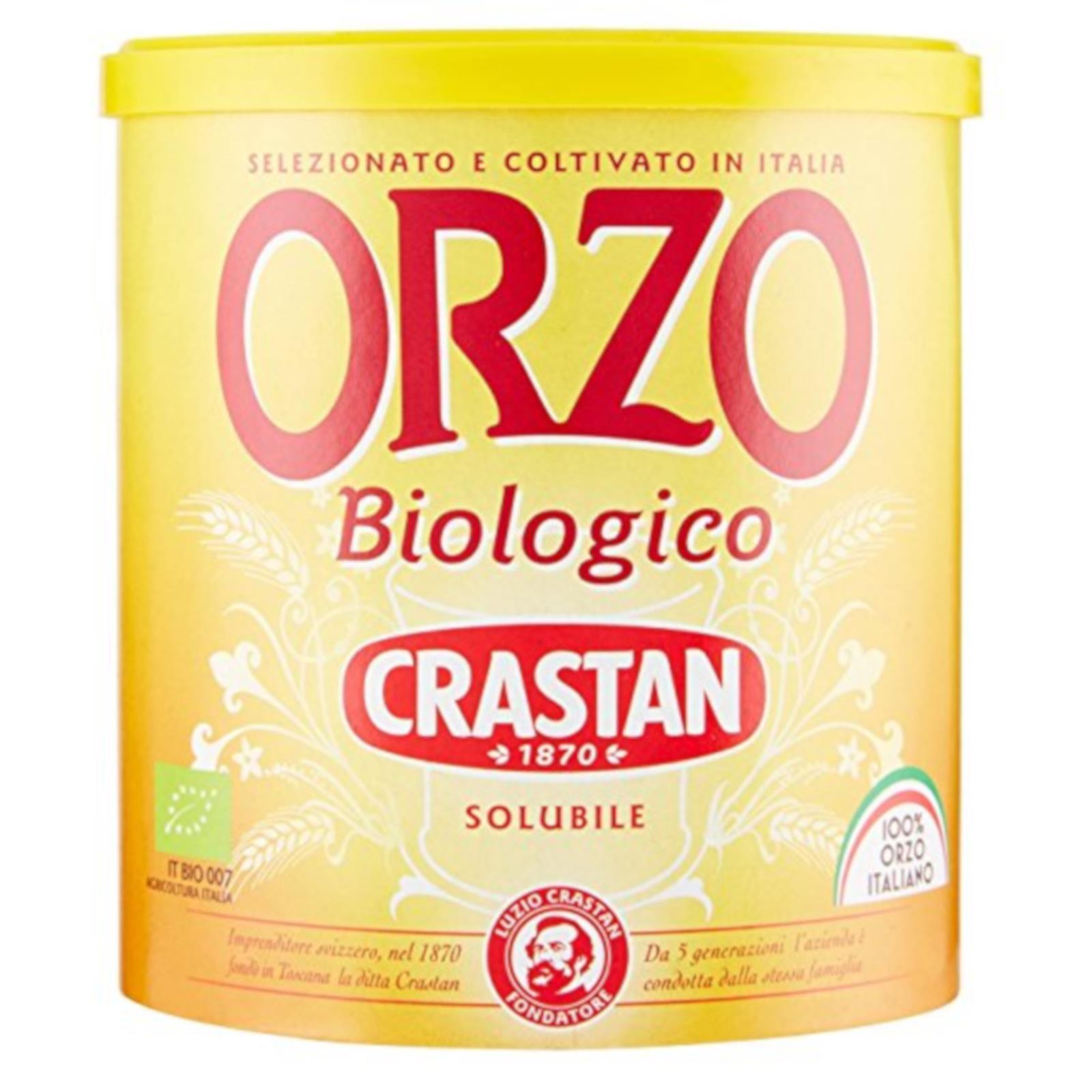 CRASTAN ORZO SOLUBILE BIOLOGICO  BARATTOLO DA 125 GR CAFFE' COLAZIONE
