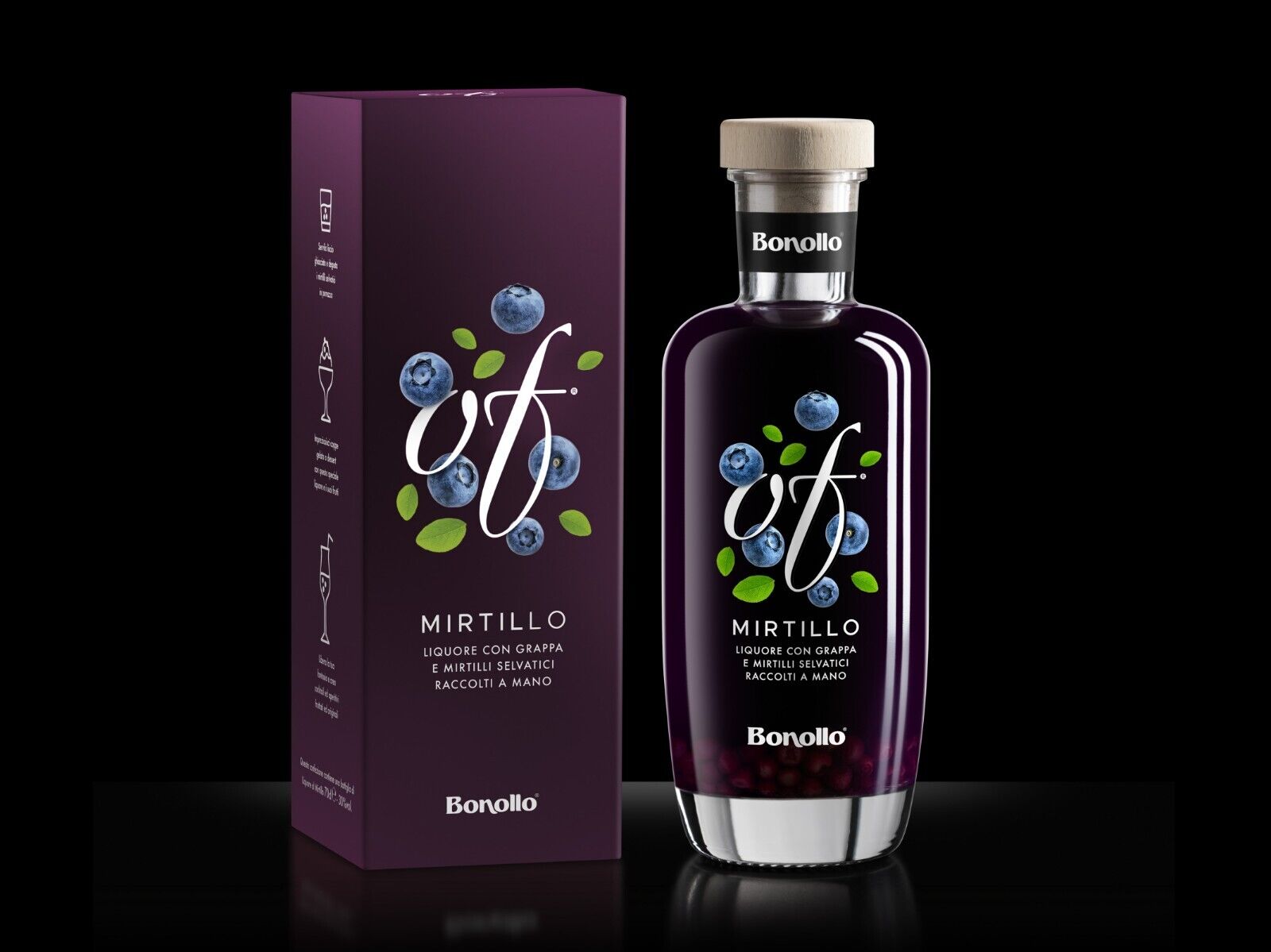 BONOLLO OF GRAPPA AL MIRTILLO 70 CL. + ASTUCCIO