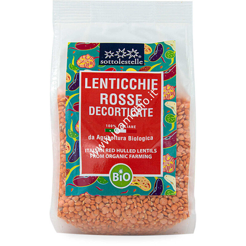 Lenticchie Rosse Decorticate Italiane Bio 400g - Sottolestelle