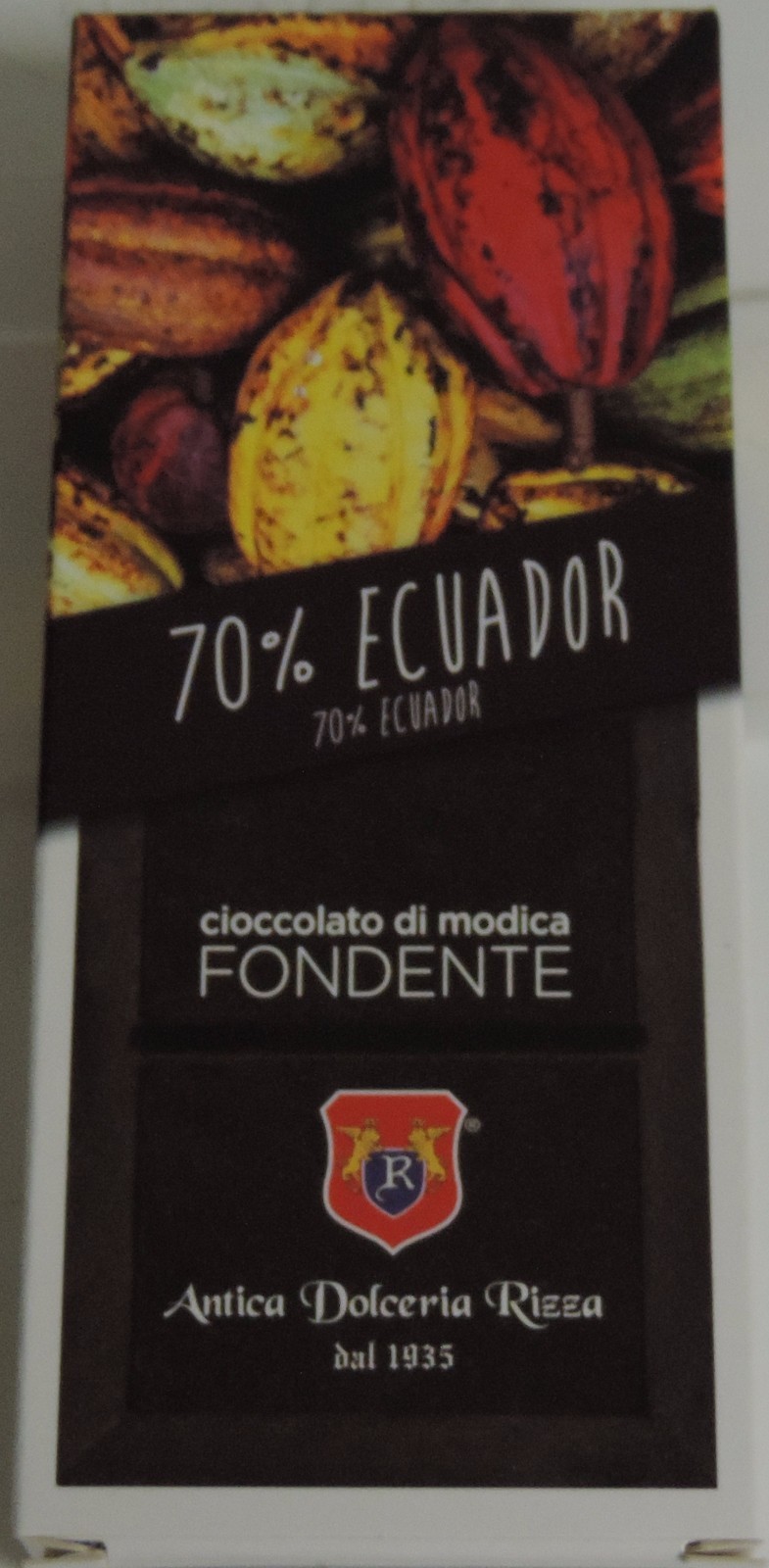 CIOCCOLATO DI MODICA FONDENTE MONO ORIGINE ECUADOR 70% DAL 1935  300 G