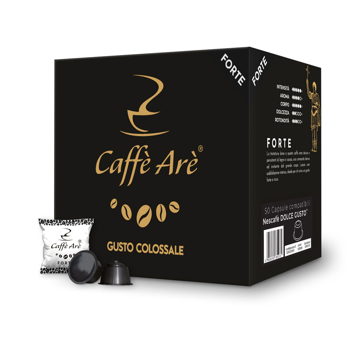 Arè Capsule Compatibili Dolce Gusto Miscela Forte - Confezione da 50 Capsule