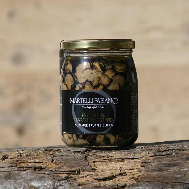 TARTUFO NERO ESTIVO SCORZONE IN FETTINE GR.350 - SUMMER TRUFFLE SLICES 12,35 OZ.