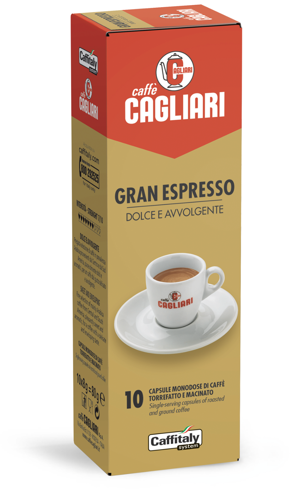 200 Capsule Caffitaly System Cagliari Grand Espresso