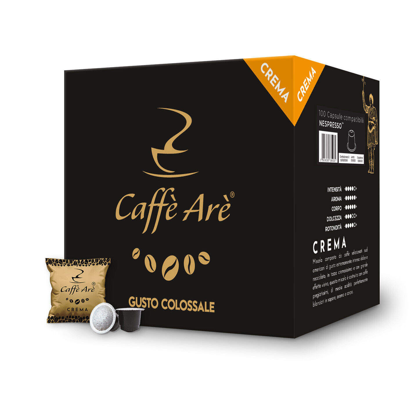 Capsule Arè Compatibili Nespresso Miscela Crema Confezione da 100