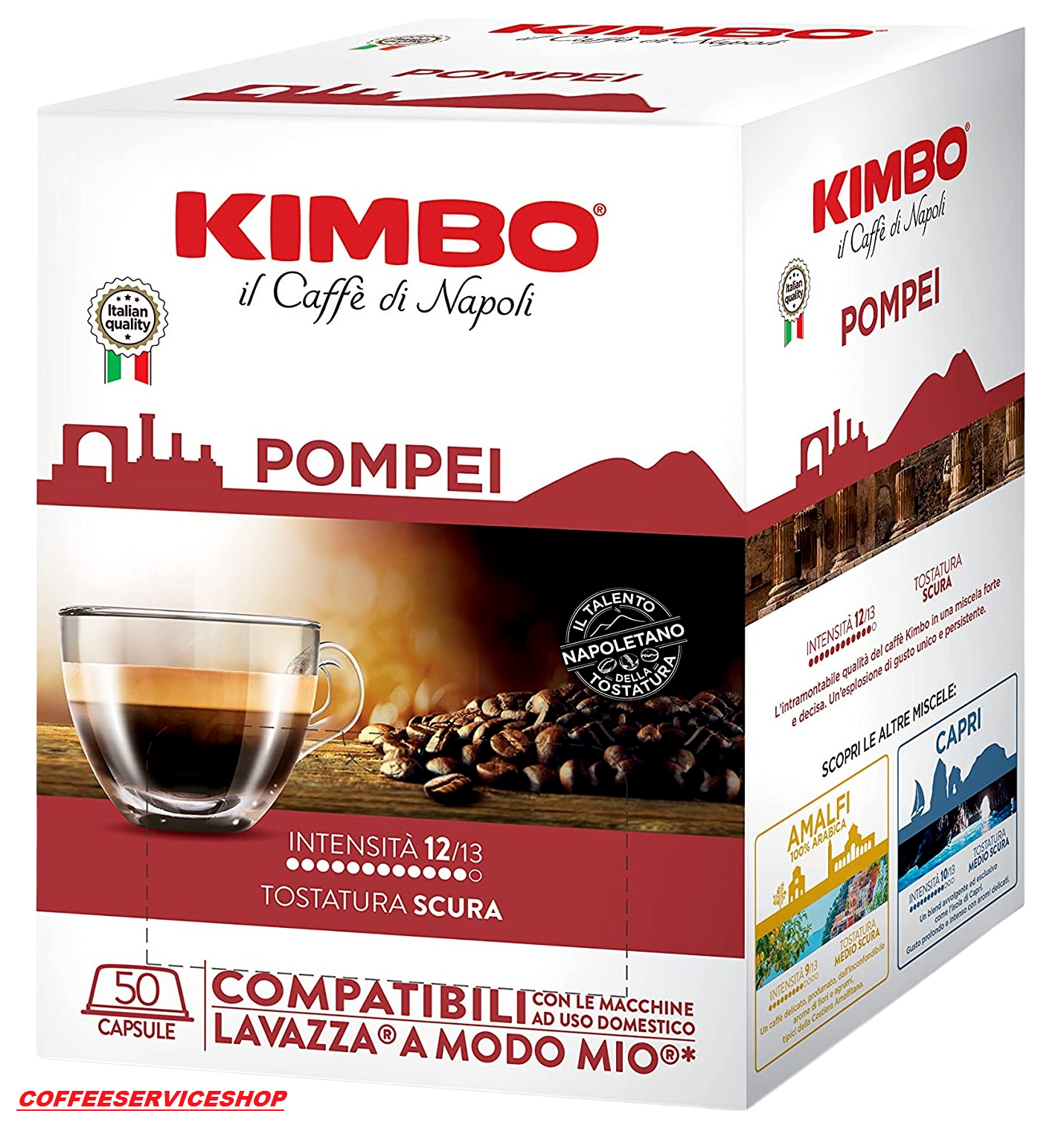 300 Capsule Compatibili Lavazza a Modo Mio Caffe' Kimbo Pompei